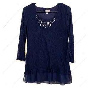 Deep blue classy top